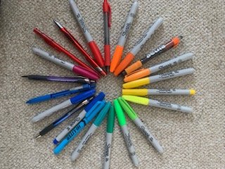 ArtPequea's tweet photo. Some of the color wheels from this week's assignment.  Find the assignment here:
https://t.co/XlIUFuKPYc https://t.co/XDEyIa5s64