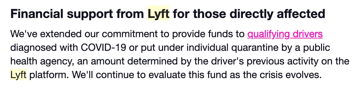 (This was reiterated in an email sent last week to Lyft drivers, the same email as the first tweet in this thread) 6/12