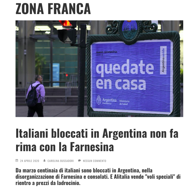 StefaniaZolotti's tweet photo. #andratuttobene per gli #italianiallestero @BloccatiIN col volo domani @Alitalia a 1.900 € da #BuenosAires dopo la vergogna #overbooking?Prezzi che sarebbero incivili anche in alta stagione.Altro che voli speciali #farnesina. Lo racconta @carobussadori. https://t.co/hzKkleEwQW https://t.co/O5RnyE3h9z