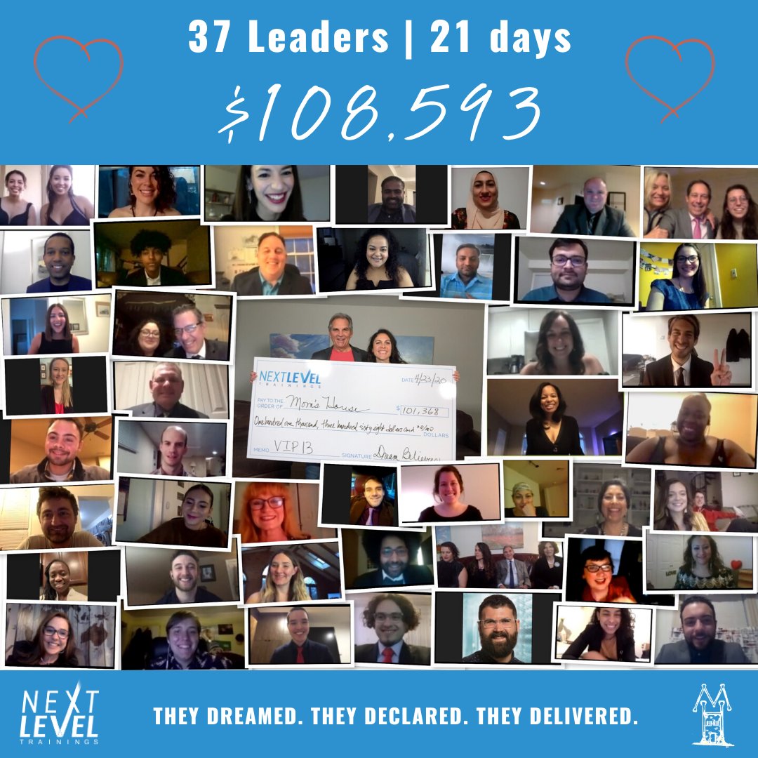 nextlevelEQ's tweet photo. As part of a community service project for a local non-profit, Next Level Trainings' 13th leadership class raised $108,593 for Mom's House in 21 days. Thank you for all the support in this project, you all made this magic possible!
#NextLevelGives #MomsHousePhoenixville https://t.co/F5Qi2fNz87