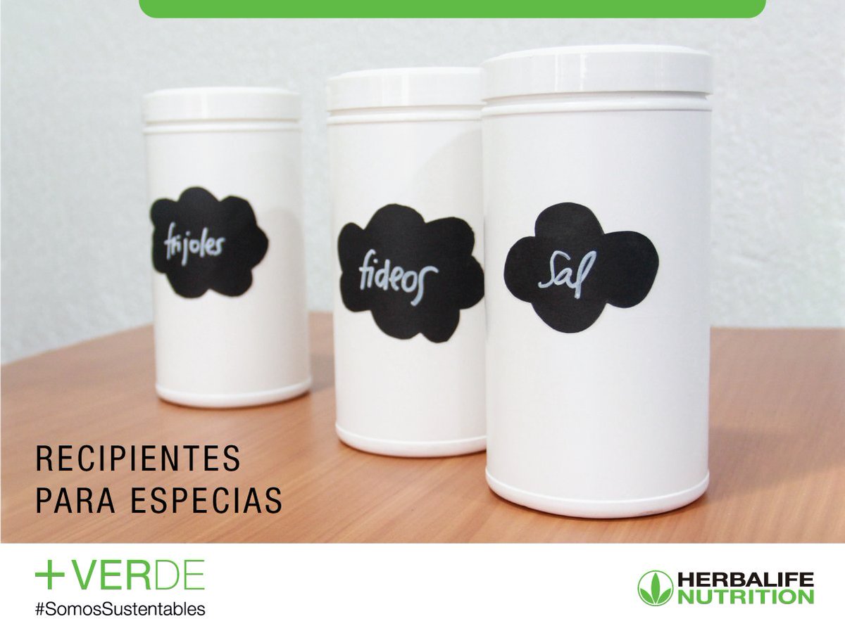 Herbalife Ecuador on Twitter: "No tires recipientes de F1… vuélvelos a usar para guardar especias, fideos, granos, +VERDE 🍃 #ReciclajeChallenge #MesDeLaTierra https://t.co/eWHrHqrj15" / Twitter