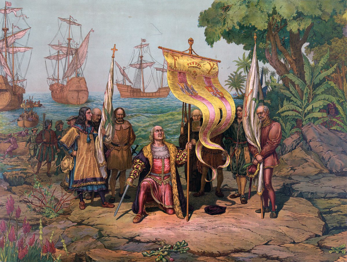 Le 6 décembre 1492, Christophe Colomb « découvre » l’île et la baptise l’île « Hispaniola » (île Espagnole). Il est accueillit par les Amérindiens au nord-ouest de l’île et continua sa découverte par la côte nord. Colomb repart en janvier 1493 en laissant 39 hommes sur place.