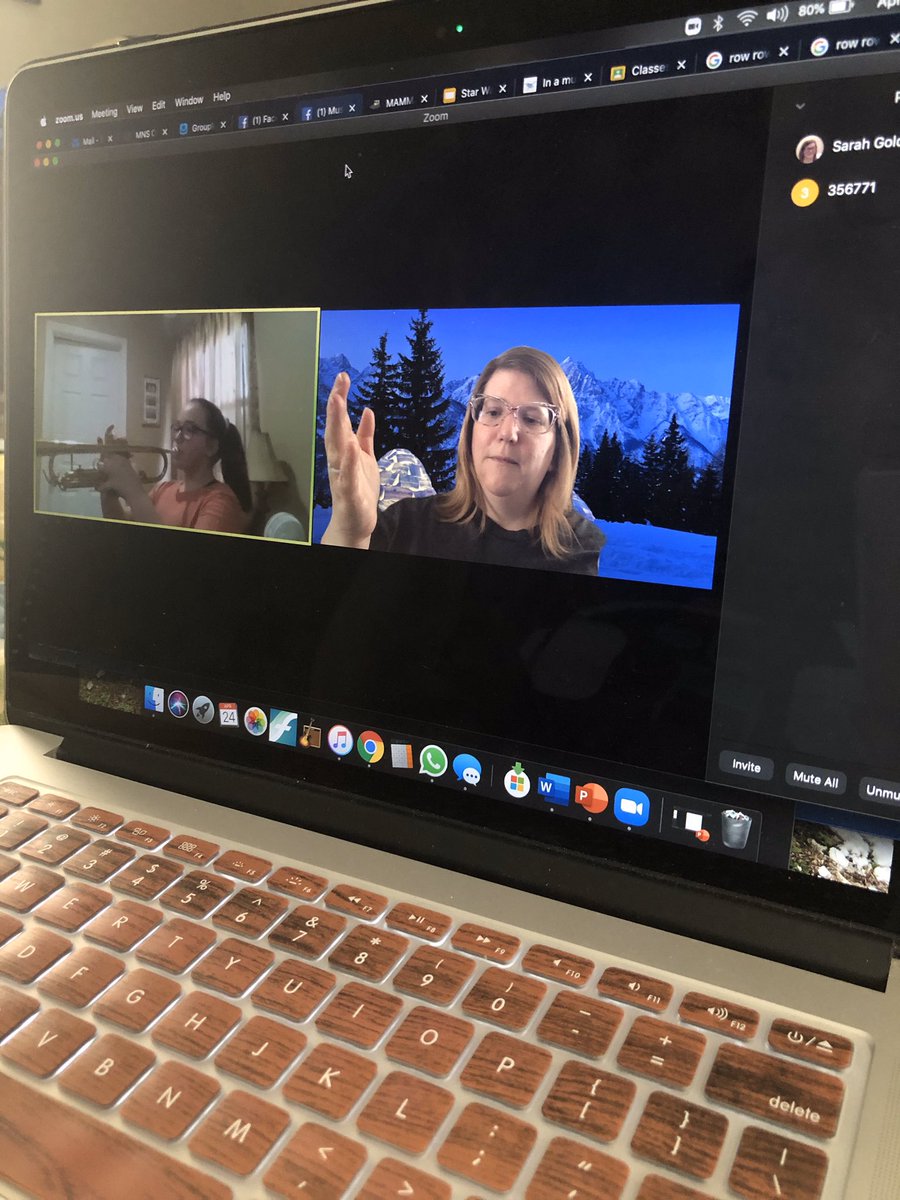 When your music teachers are THIS amazing, you have to brag.  

Mrs. Golden is giving sweet Ashlie private trumpet 🎺 lessons.  ❤️ 🎶