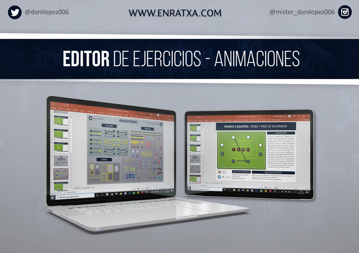 danilopez006's tweet photo. ⭐️EDITOR DE EJERCICIOS CON POWER POINT ⭐️
·
ENTRENADORES de todos los deportes!!! También lo puedes usar si eres entrenador de Baloncesto, Balonmano o Fútbol Sala! 🏀🤾‍♂️⚽️
·
Consulta como descargarlo: https://t.co/OPGHnD9Yvb https://t.co/qcJBIOgruf