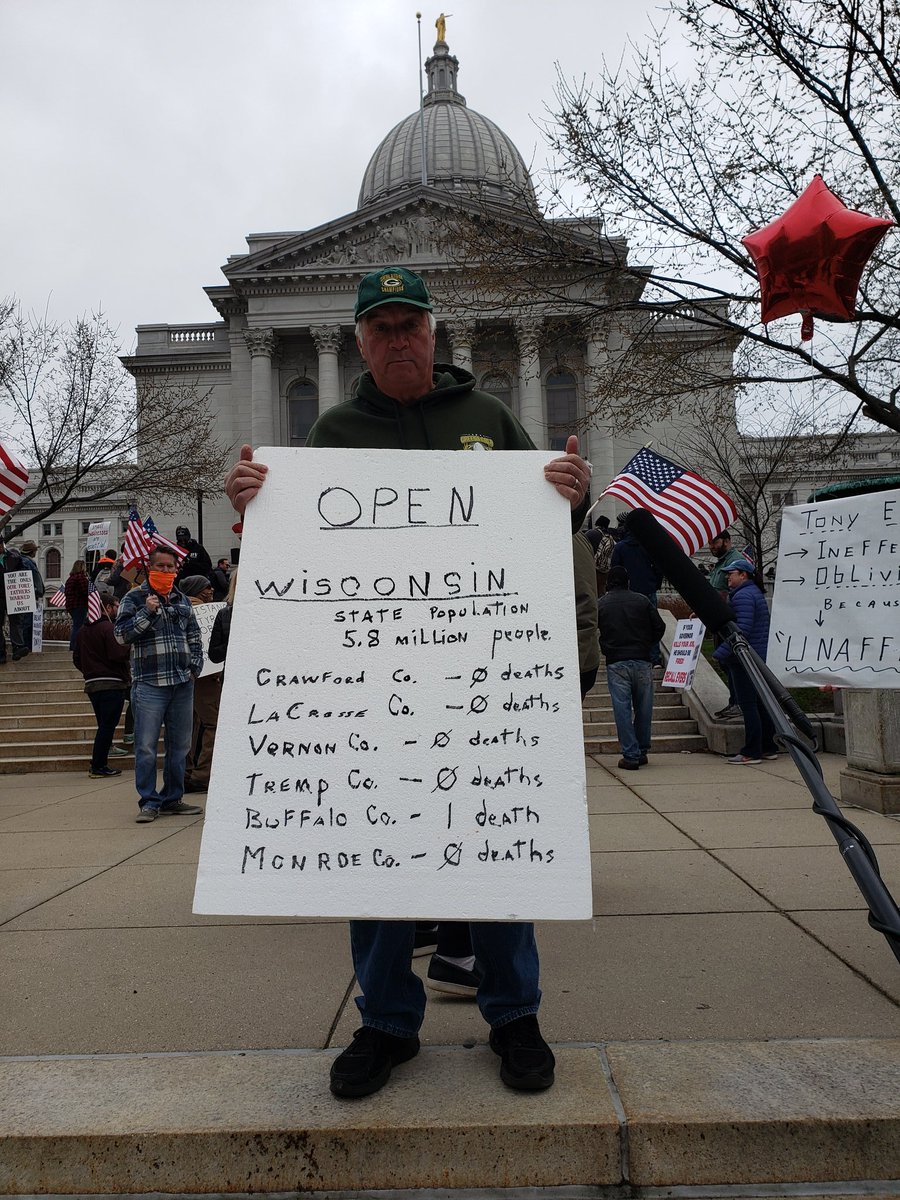 La Crosse resident Russ Lachman, 69, says there's no reason to have ststewide stay-at-home order."You got two major areas in Wisconsin that are bad... but the rest, especially the western part of the state, northern part of the state, there's nothing."