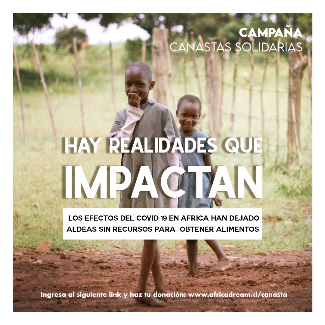 africadream's tweet photo. La Campaña de 𝐂𝐚𝐧𝐚𝐬𝐭𝐚𝐬 𝐒𝐨𝐥𝐢𝐝𝐚𝐫𝐢𝐚𝐬 busca apoyar la alimentación de 𝟑𝟎𝟎 niños y niñas durante 𝟑𝟏 días en 𝟑 aldeas de 𝐊𝐞𝐧𝐢𝐚.⁣⁣
⁣⁣
Para donar ingresa a: 𝐰𝐰𝐰.𝐚𝐟𝐫𝐢𝐜𝐚𝐝𝐫𝐞𝐚𝐦.𝐜𝐥/𝐜𝐚𝐧𝐚𝐬𝐭𝐚⁣⁣
⁣⁣
#africadream #chilesolidario #chile https://t.co/YC3ijIEp7J