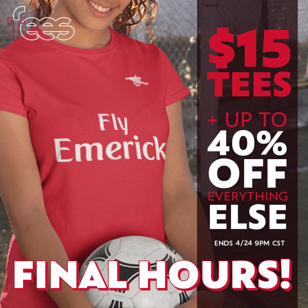 NolaGooner's tweet photo. A mere hours remain to get the shirt everyone was meant to be talking about at a discounted price! 89 and many others are still on sale! https://t.co/SQnvlOcDwK #Arsenal #Gooners #foys #eightynine #feestees #artistshop #threadless #eightynine https://t.co/SLT2lMLdhK