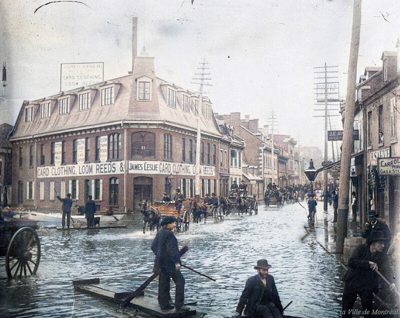 Some scenes from Toronto and Montreal. (So this isn’t all Ottawa.)Included here is the Port of Montreal, the 1886 flooding in Montreal, and Boer War celebrations in Toronto.