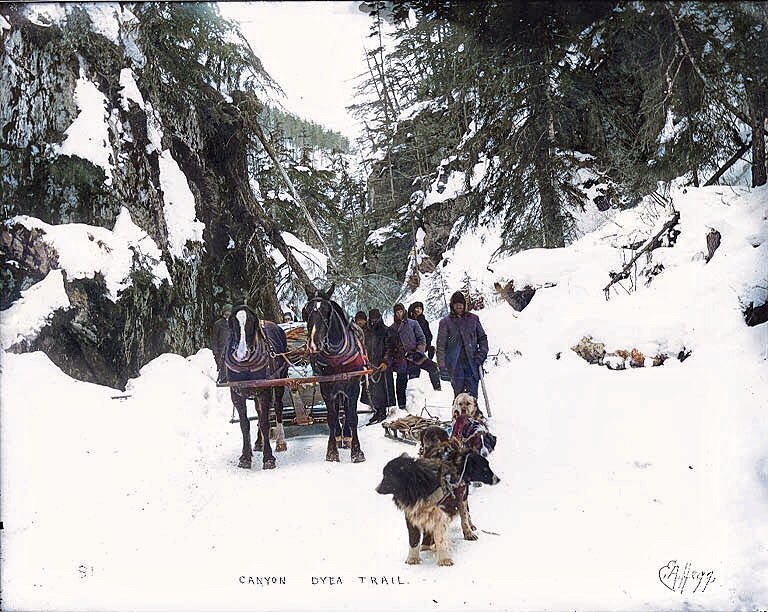 Magical images from the Klondike Gold Rush which brought a ~100,000 prospectors to the Yukon.