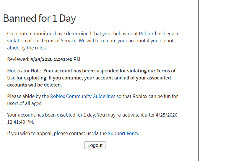 Roblox баны. Бан РОБЛОКС. Бан на 7 дней в РОБЛОКС. Бан на 1 день РОБЛОКС. Бан аккаунта в РОБЛОКС.