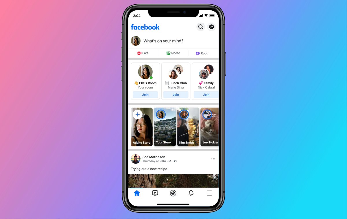 Messenger Rooms will hold up to 50 people with no time limit so you can drop in and spend time with friends, family and people who share your interests. You can discover Rooms from your Facebook friends, Groups and Events at the top of News Feed.