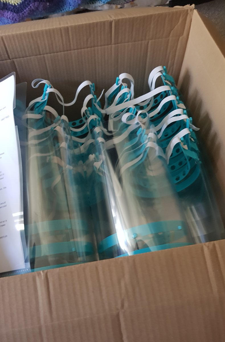 technottingham's tweet photo. We have around 300 PPE face shields ready to ship for free to those who need them, and more on the way. 

If you know people on the frontline who need PPE please pass on their info

#Nottingham #NottinghamPPE
#PPEShortage @drgandalf52 https://t.co/cqeshSYkE4