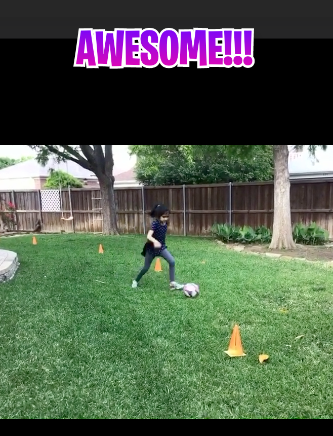LakesidePE's tweet photo. More soccer skills from our @CISDPEatHome unit! Good job @LakesideCoppell Longhorns for #workinghardplayinghard ! #CISDTogetherAtHome https://t.co/Vsr0Mrf808