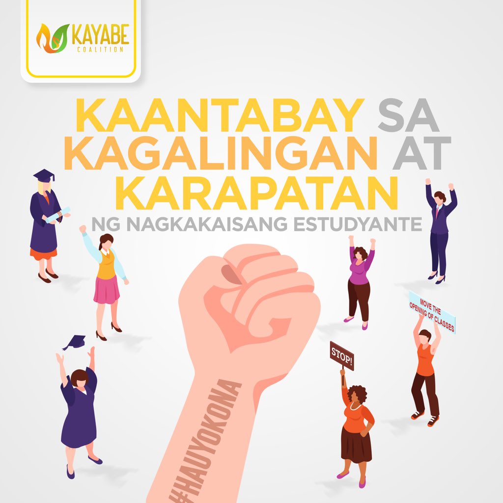 KayabeHAU's tweet photo. [ READ ] KAYABE Student Political Party expresses its concern with regards to Holy Angel University's plans for A.Y. 2020-2021 #HAUyokoNa ✊🏻 #Kayabe2020 https://t.co/ckfGcXz2b7
