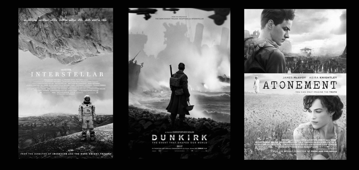 interstellar (2014) - christopher nolan is my herodunkirk (2017) - i’ve watched it 3 times, each time like the firstatonement (2007)