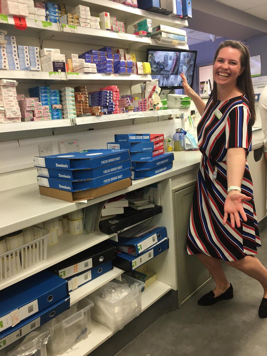 Thank you <a href="/Dominos_UK/">Domino's Pizza UK</a> for our free lunch today!!! Love the girls at Lloyd’s pharmacy Waterloo Road #keyworkerHeroes #NHS