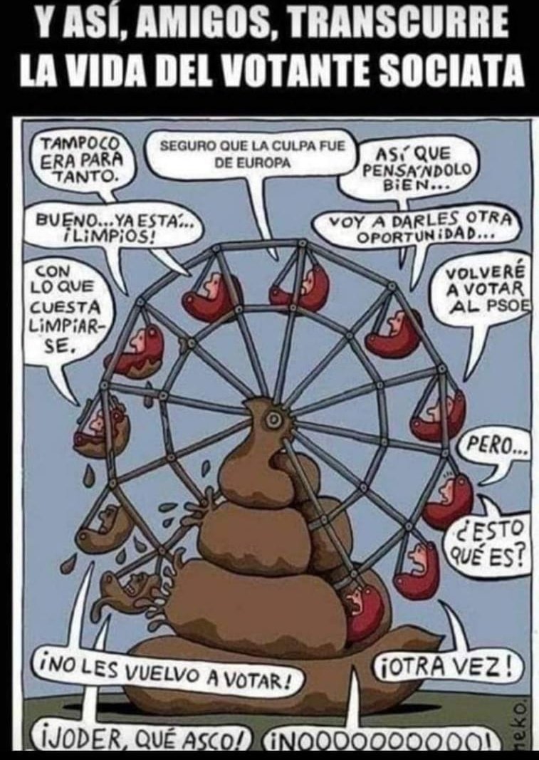 emenorb's tweet photo. @PSOE @gomezdcelis @canalsur El colmo del recochineo de la #Dictadura en ciernes es q, además de perseguir al disidente, se puedan jactar de ello en público con impunidad absoluta.
#GobiernoIncapaz
#GobiernoCriminal
#GobiernoCensor
#GobiernoDimision
#SanchezVeteYa https://t.co/AzhcXBvLgx