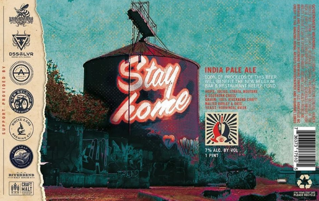 The #Asheville craft beer community has pulled together to brew a beer/raise money for coronavirus relief. Bhramari Brewing, New Belgium Asheville, Archetype, Twin Leaf, DSSLVR and White Labs have brewed Stay Home/Stay Asheville India Pale Ale. #avlnews #avlbeer #avlcoronavirus