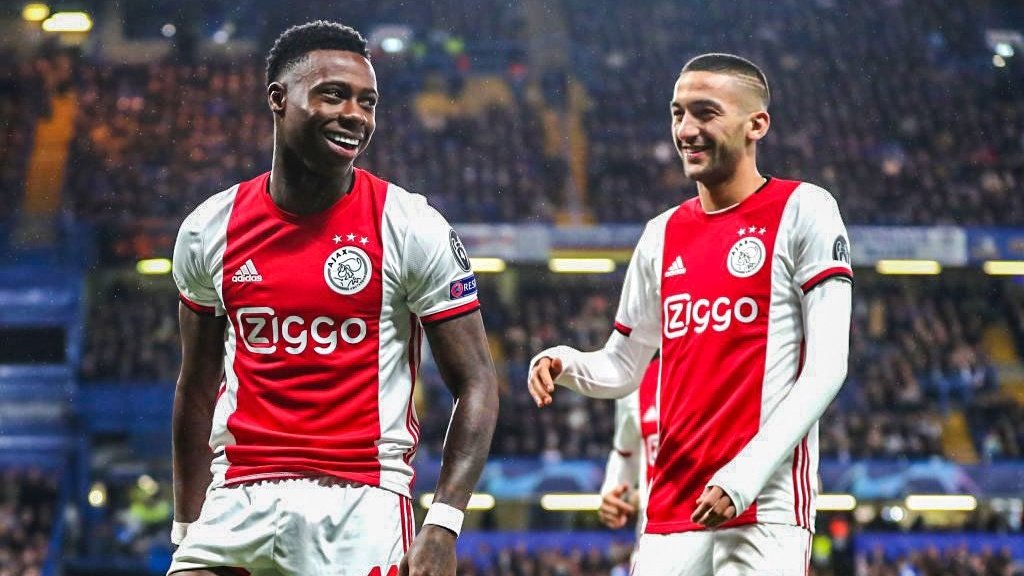 Those off the ball runs complement Chelsea's latest signing Hakim Ziyech. His strength is spotting diagonal darting runs into the box. As Chelsea saw first hand at Stamford Bridge in a Champions League 4-4 draw. Quincy Promes the benefactor.