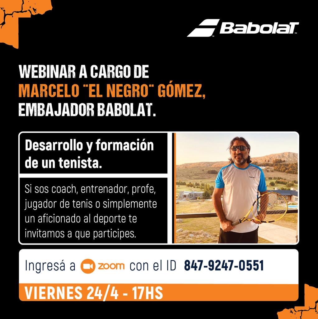 📍 Webinar a cargo de Marcelo “el negro” Gómez
📅 Viernes 24/4
⏰ 17hs 
🖥 Zoom ID: 847-9247-0551

Sumate, te esperamos ! 👇🏻