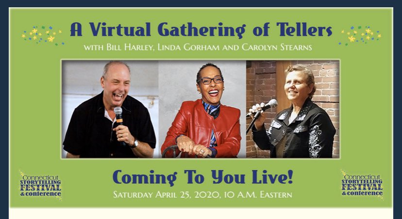 <a href="/CTStorytelling/">CT. Storytelling</a> "Seats" are still available for the virtual CT #Storytelling Festival Gathering of Tellers! April 25th <a href="/TheRevels/">Revels</a> @YAofMA <a href="/nestorytelling/">NEST</a> <a href="/carolynstearns/">carolynstearns</a>  myemail.constantcontact.com/-Seats--are-st…