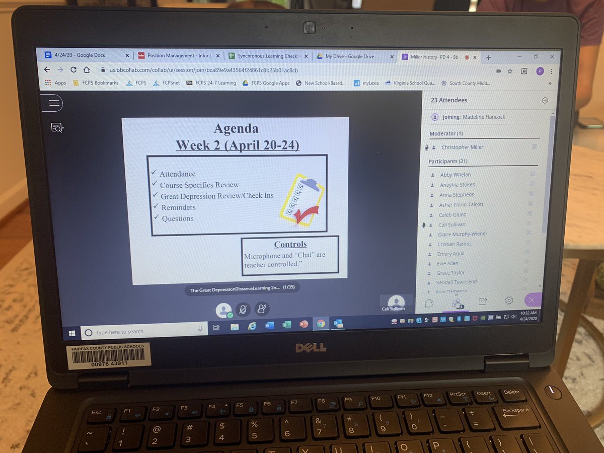 pakownacki's tweet photo. Some of our #marvelUSmustangs @SouthCountyMS are up and running with synchronous learning activities today! Great way to end the week of distance learning on a positive note! @fcpsnews @Region4FCPS https://t.co/4ZXEdyJyjM