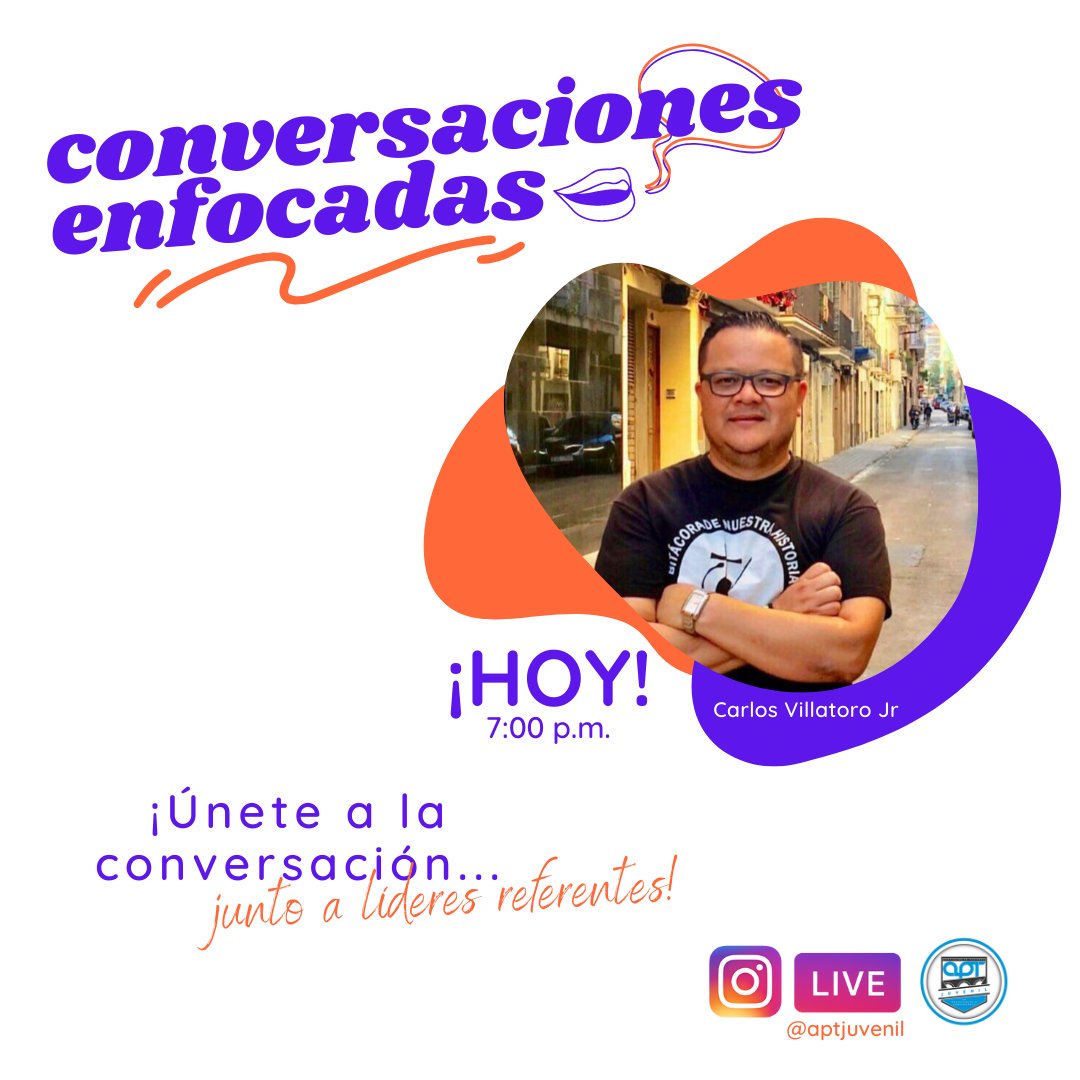 APTJuvenil's tweet photo. ¡Hoy! A partir de las 7:00pm. Únete a la conversación vía Instagram Live. #EnÉlSomosUno https://t.co/5vXv1vxhom