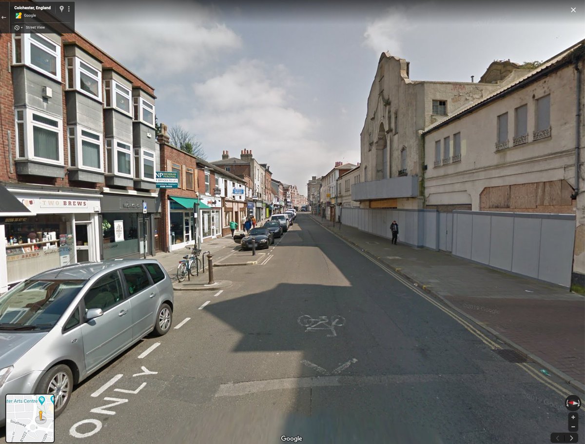 Crouch Street, looking East, showing the Odeon cinema. Showing is Miriam Hopkins in "Men Are Not Gods" (1936) (supported by "You Must Get Married") - UK release date was 21 May 1937, 9 days after the coronation, which dates the pictures pretty precisely! 3/14