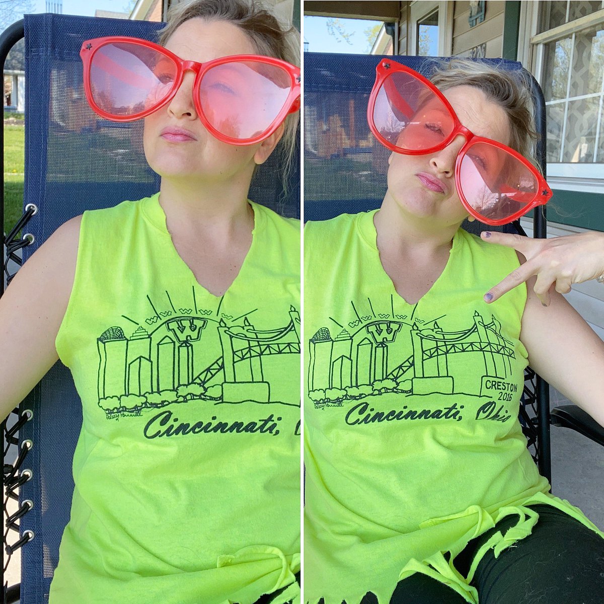 MsPelto's tweet photo. You Guys... I think neon is kinna my thing.. Just sayin’. #CIMSspiritweek #80sbaby #weglow #circa85 #hatdaypishplease I GOT HATS #pjs? All day erryday #schooltshirt? I’m the head of field trip shirt designs- I GOT 20!!! https://t.co/SidaHZYlJh