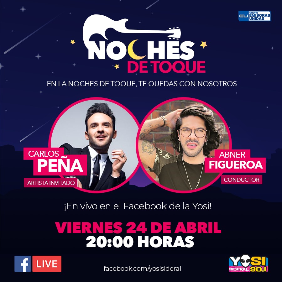 No sé pierdan hoy a las 8 de la noche la segunda edición del live #NochesDeToque con <a href="/AbnerFigueroa/">Abner Figueroa</a> y #CarlosPeña para disfrutar solo 15 minutos de sus mejores rolas!!! (GDL)