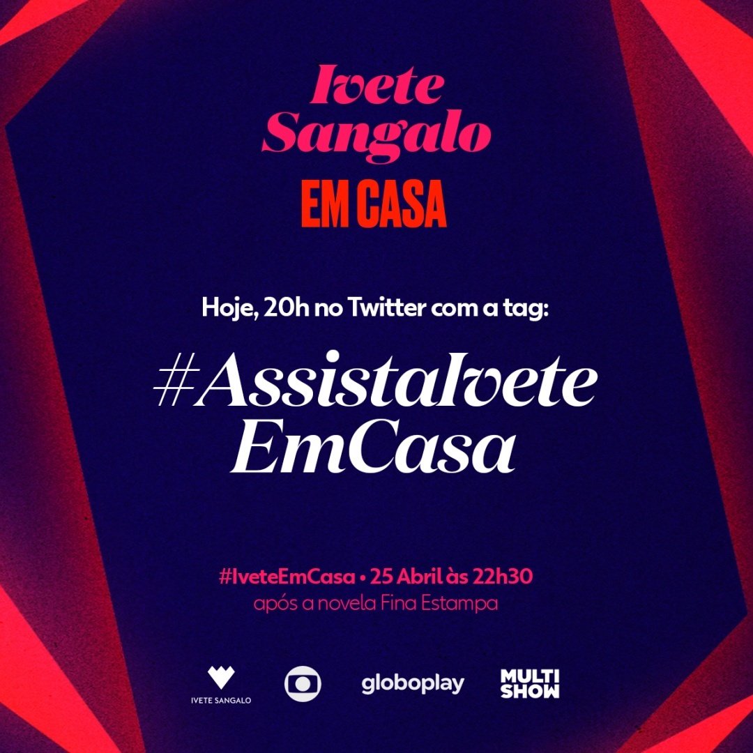 isamaisamada's tweet photo. Traga todo mundo... mas só quem tiver em casa, viu? 🏠 Às 20h vai rolar a tag de divulgação #AssistaIveteEmCasa lá no Twitter para divulgarmos o Ivete Sangalo - Em Casa que acontecerá amanhã. Esperamos vocês por lá! 🥰 #CentralDeFasIS #IveteSangalo https://t.co/5GRwkB8T43