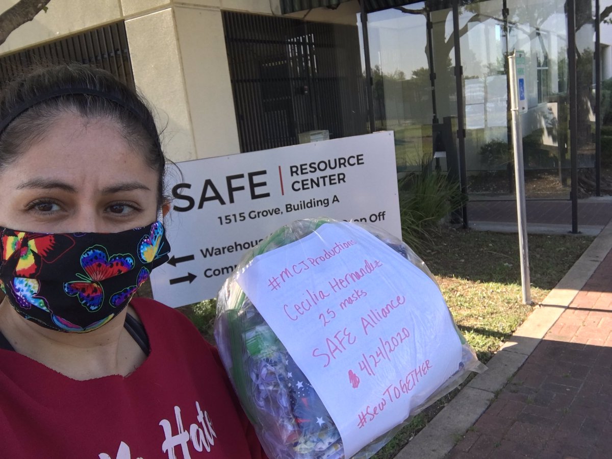 dreamelder's tweet photo. Final delivery of #MCJProductions masks 😷 for the day at #SAFEAlliance, that helps domestic violence warriors and survivors #SharingIsCaring #SewTOGETHER #TIEKS https://t.co/hva9AibEUM