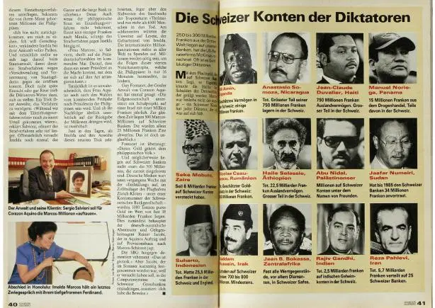 29/n Now this is interesting  @JhaSanjay . "Schweizer Illustrierte" published a story on 11/11/91 which disclosed that 14 rulers or ex-rulers of the third world countries have a deposit equivalent to Rs. 5 lakh 50 thousand crores in Swiss banks. Check the snippet.