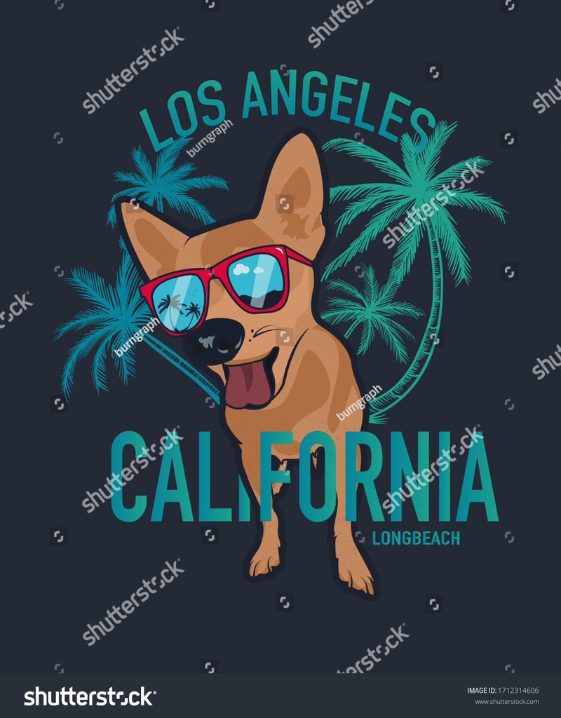 Burngraph's tweet image. #dog #sunglass #losangeles #california #shutterstock #vector #art #comic #cartoon #kids #textile #fashion #summer #illustration #graphic #palm #rt #daily #share #support #me