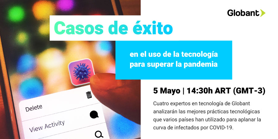 Cuatro expertos de Globant analizarán las prácticas tecnológicas que se han utilizado para aplanar la curva del COVID-19. Te esperamos en el #webinar el próximo martes 5 de mayo. Inscríbete aquí 👉bit.ly/3bCbgw5