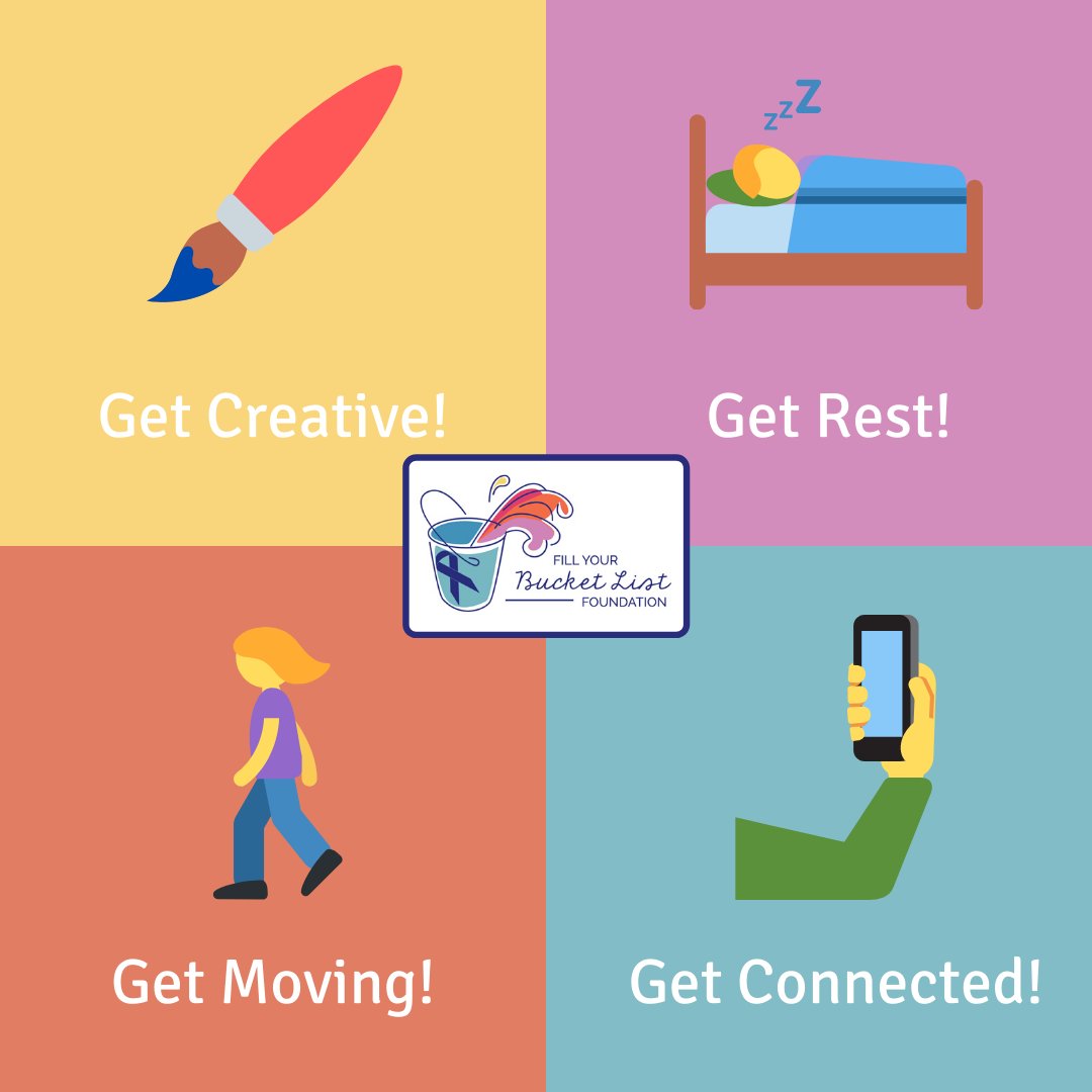 fillyourbucket1's tweet photo. During this time of uncertainty, self-care is more important than ever before! Check out these tips from the American Cancer Society on some ways you can take care of your mental and emotional health in the midst of this pandemic: https://t.co/Z6BCp0Bla4 https://t.co/hh2Cf8fTfP