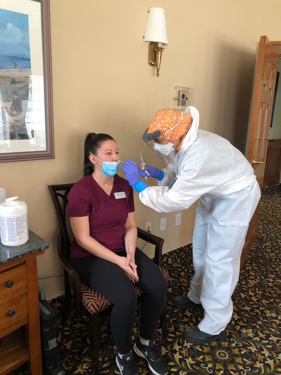 TimRobinson21's tweet photo. #COVID19Ontario @HaltonMedics207 are capable of swabbing up to 250 people in a day at LTC and Retirement facilities with just a 4 person crew! 60 swabs completed yesterday in #burlington and lots more on the way! #HaltonON @RegionofHalton https://t.co/BkTUDwsjX3