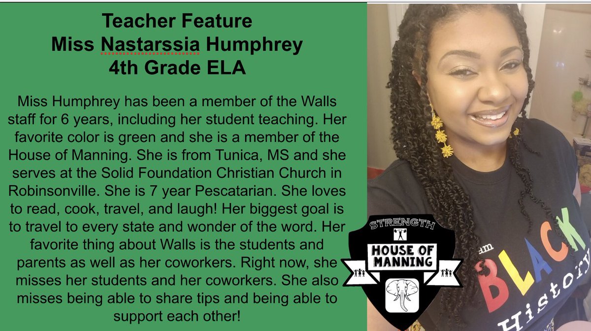 TweetDCS_WES's tweet photo. Our #TeacherFeature today is our 4th grade ELA/SS teacher, Miss Star Humphrey! @lenay_star #TeamDCS #RockinGators #BetterTogether https://t.co/CHcaPhp4MT