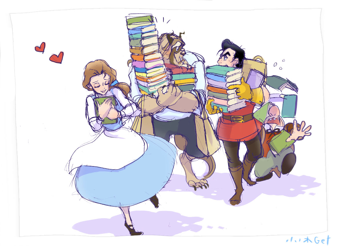 仲良し三人組 美女と野獣 棘茸bot また沈むのイラスト