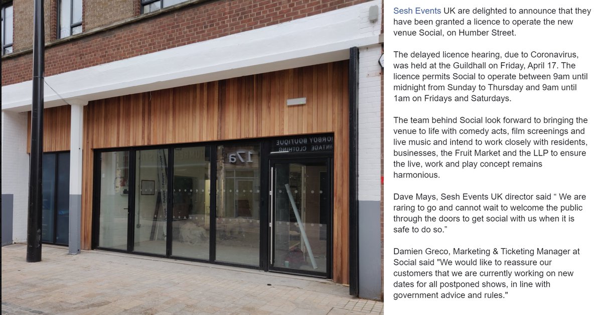 🎉 Social on Humber Street granted Licence 🎉