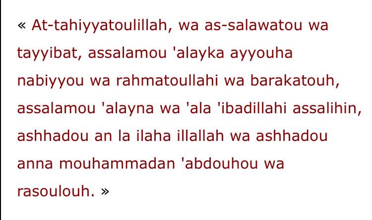 14 Ici il y a également la suite du tachahoud (donc pour les rakaat de la partie 9 du thread)