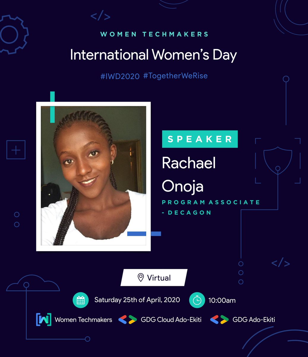 We are excited to announce that @onojarachael will be speaking to us at our #IWD2020 celebration💃💃

#TogetherWeRise #IWD20 #WTMAdoEkiti