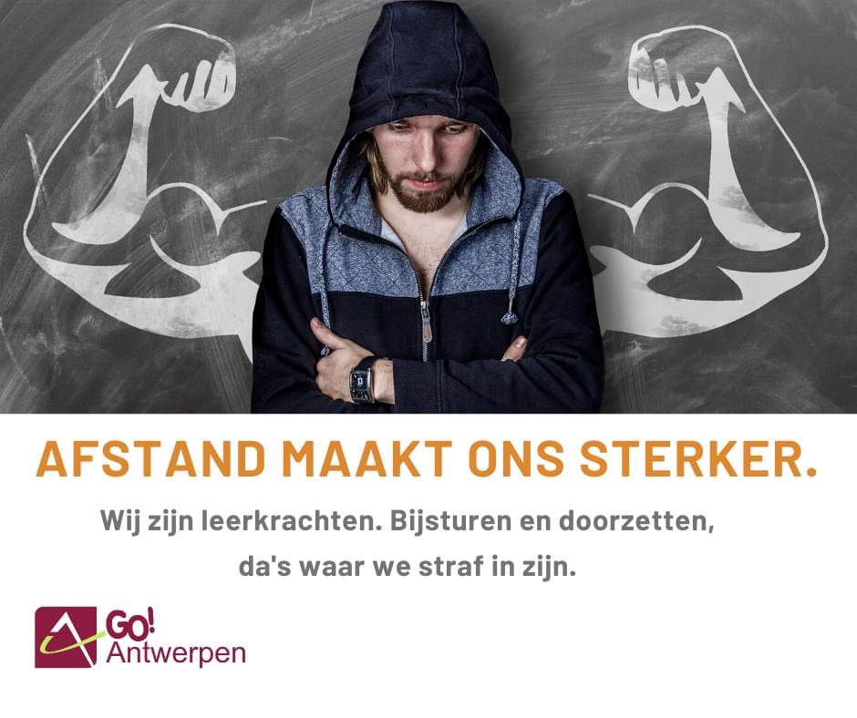 GOinAntwerpen's tweet image. Neen, het is niet evident. Maar wij zetten door voor onze leerlingen. Da’s hoe wij zijn. 💪🏻 #GOverbindt #GOleert #samentegencorona #preteaching #fieroponsGO