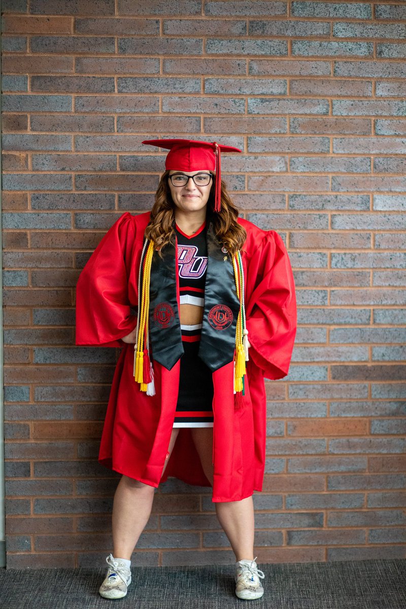 DUCheerleading's tweet photo. It’s grad week & we want to take time to recognize these graduating seniors! 🎓 Davenport is hopeful to see these seniors walk across the stage to receive their diploma in the fall! ❤️🐾 Katie, Lou, Sami Jo, & Zoey... we are SO PROUD OF YOU! Now, go conquer the world! #RT2IPF https://t.co/XqHtxBMkH3