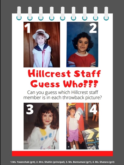 Hangwthehuskies's tweet photo. Great job “guessing who” everyone. Drum roll for the big answer reveal. 1. Ms. Yasenchak 2. Mrs. Shahin 3. Ms. Bontumasi. 4. Ms. Shatara. Who will it be next week?!!! https://t.co/udAvwm5Ldu