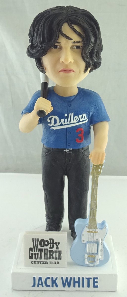 MiLB  #WhatWouldHaveBeenNight: Thursday, April 23 @TulsaDrillers, in collaboration w/ Woody Guthrie Center, gave away Jack White bobbleheads. Jack was there. @Pelicanbaseball, the Susan Lucci of Golden Bobbleheads, held Runner-Up Night. @wmwhitecaps paid tribute to the Groutfit