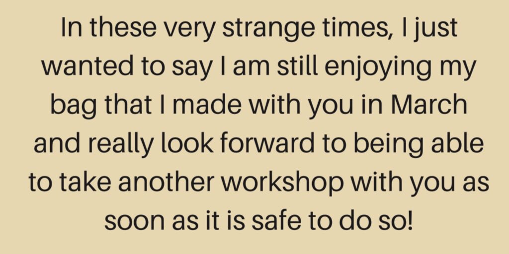 deborettecreat1's tweet photo. I got an email this morning from a workshop participant from earlier last month. It made my day! ☺️ not gonna lie- I’m missing showing people how to make things in my studio and when I pop up in other spaces. #deborettecreative #imadeitinthejq #lockdownbritain https://t.co/TVgOYRDuN9