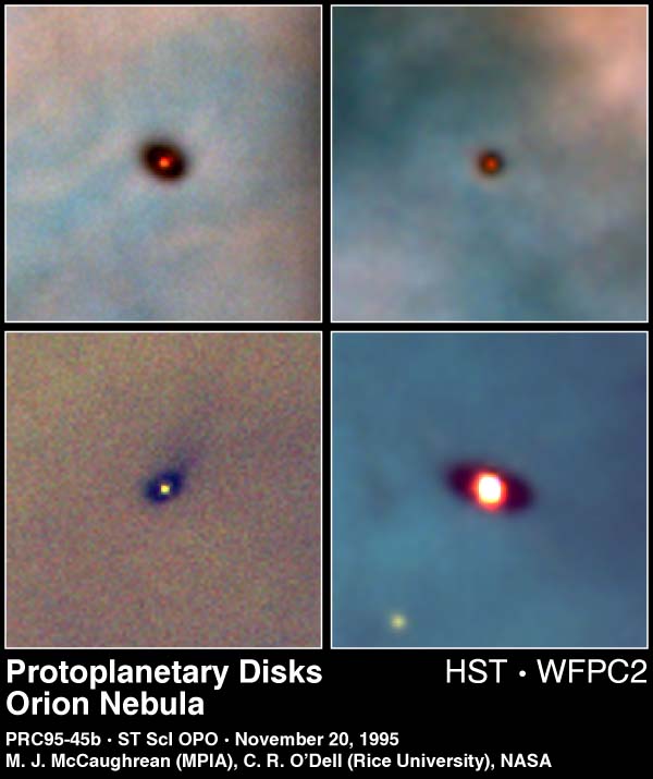 What we'd seen were disks of gas & dust surrounding young stars in Orion, the likely site of ongoing planet formation. They were the first ever clear, unambiguous images of circumstellar disks ever taken. 20/ https://hubblesite.org/contents/news-releases/1995/news-1995-45.html