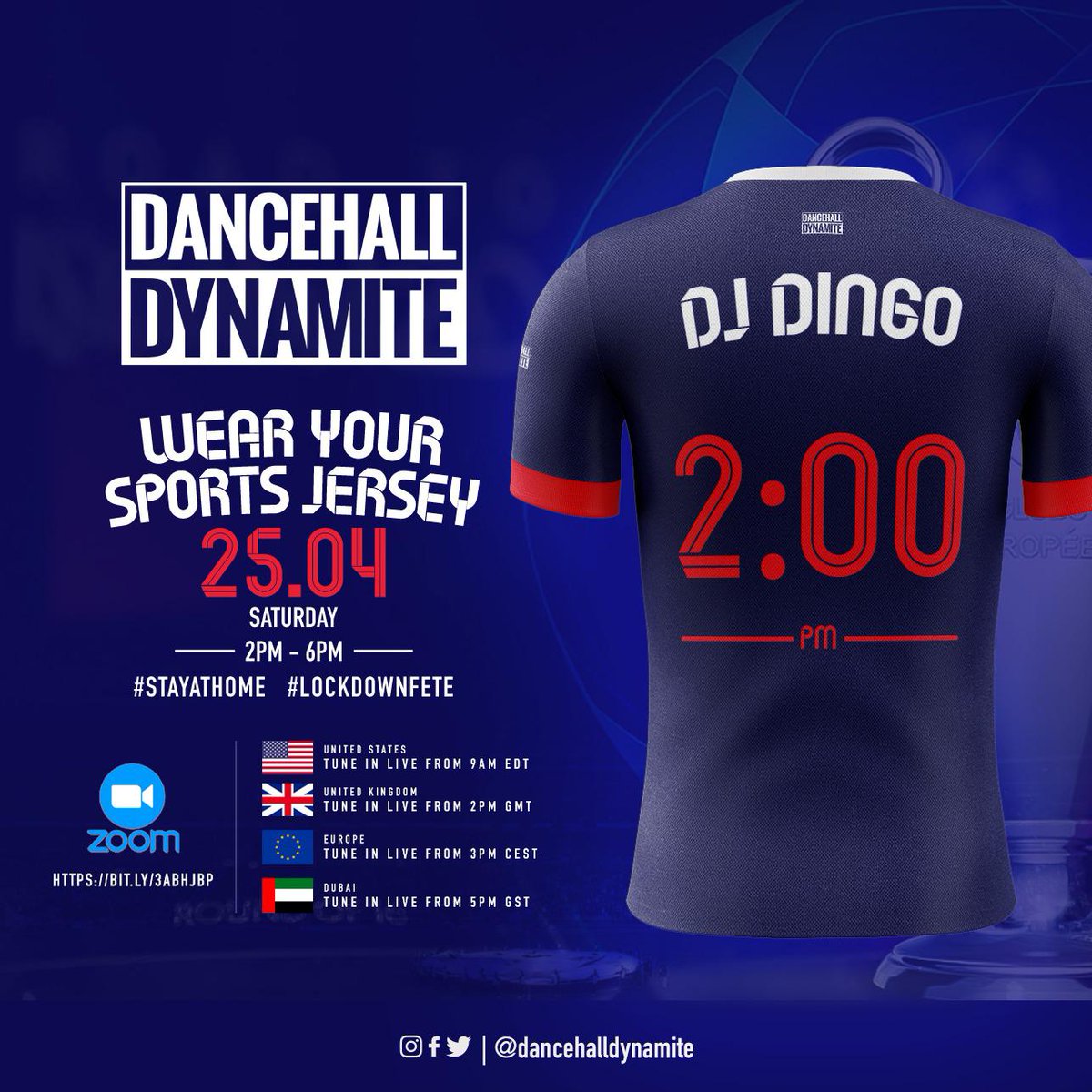 DingosUniverse's tweet photo. Catch me pon zoom tomorrow from 2pm!!! We vybzing 

🇯🇲 *DANCEHALL DYNAMITE* 🇯🇲
.
#DancehallDynamite..party we ah party live on Zoom
.
Playing The Best In Reggae, Ragga, Old, Mid &amp; New School Dancehall 
.
Sat 25th April : 2pm - 6pm
.
Register Here : https://t.co/8dGxFJ3cuC https://t.co/7Ca49ku8q0