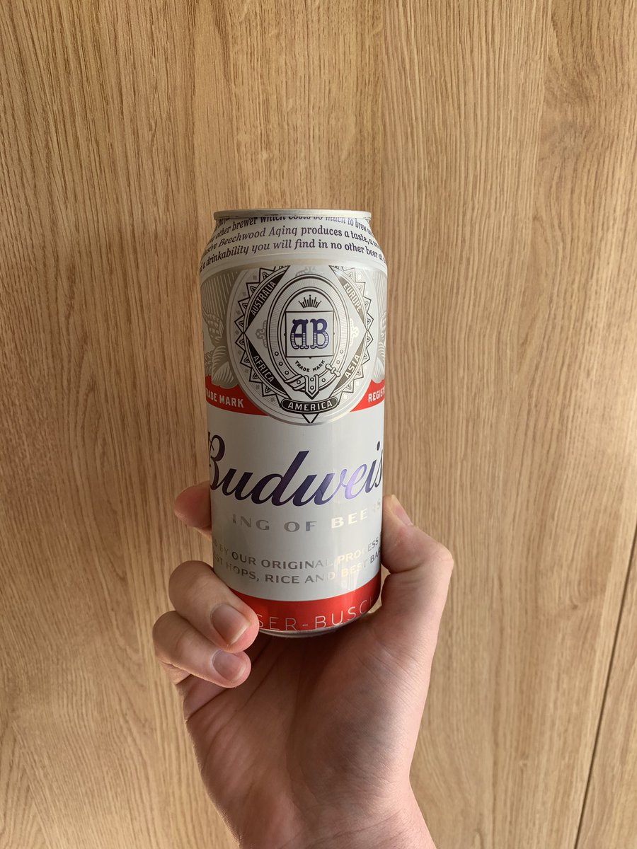 Comprehensive Can Review #5:I used to exclusively drink Budweiser when I was going to house parties at 17 because I thought it was cool, thankfully I’ve done some growing up since. Tastes a lot like what I imagine injecting Dettol into your thigh would feel like. 3.5/10